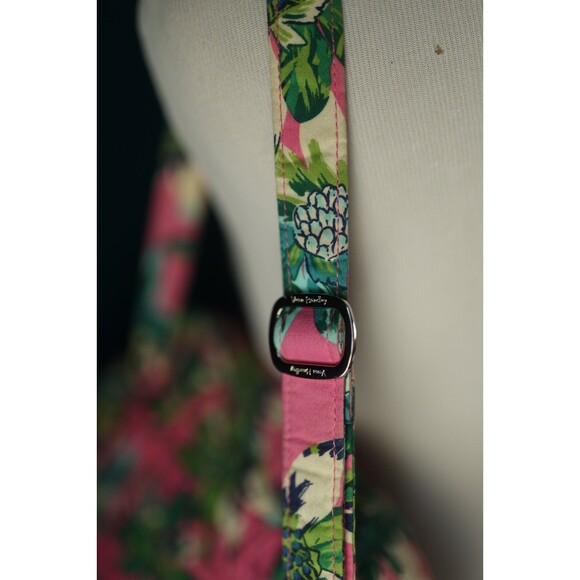 Vera Bradley Campus Backpack Quilted Tropical Paradise Pink Floral Zip Pocket main image 10